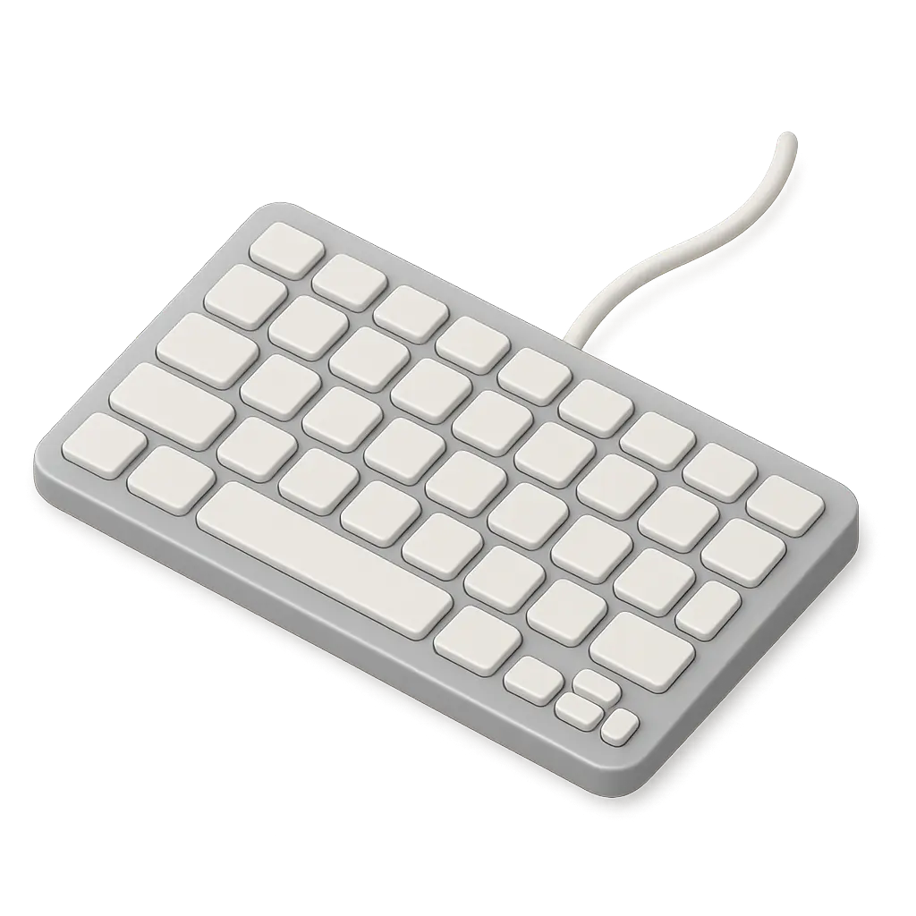 3D model of a keyboard